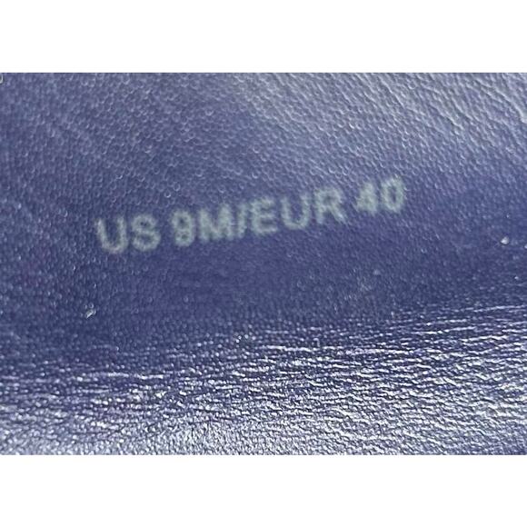 VINCE CAMUTO Dark Blue Snake-Embossed Leather Slip-On Sneakers Loafers Womens 9M - Picture 8 of 8